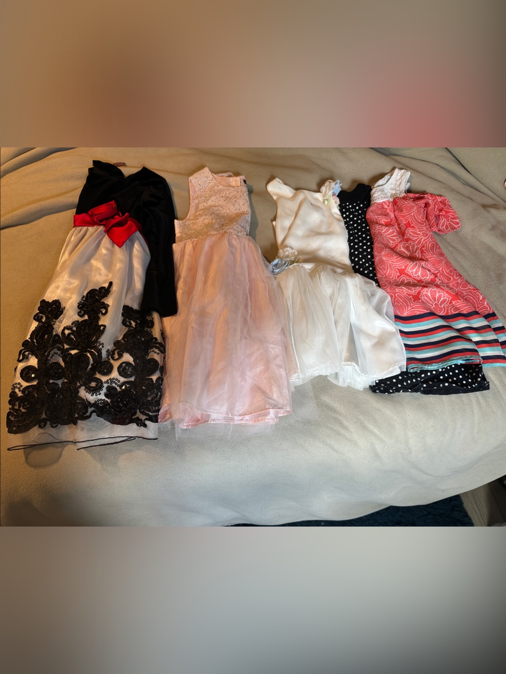 LOT OF 5 little girls dresses.